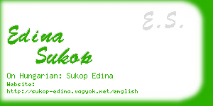 edina sukop business card